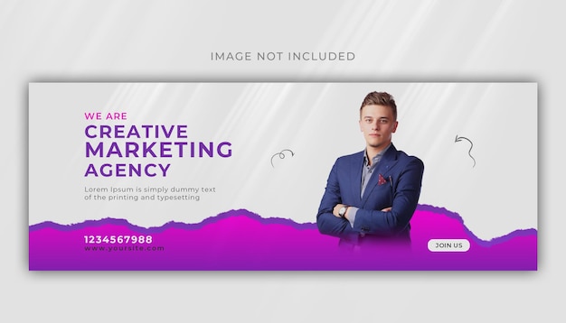 Corporate creative marketing social media facebook cover and web banner template