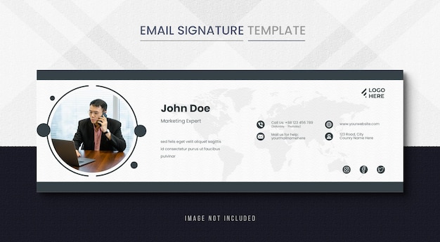 PSD corporate email signature template design