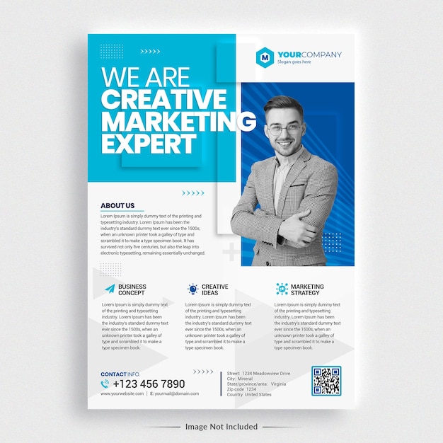 Corporate flyer design template