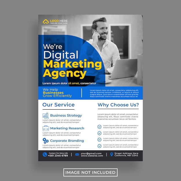 Corporate flyer template design