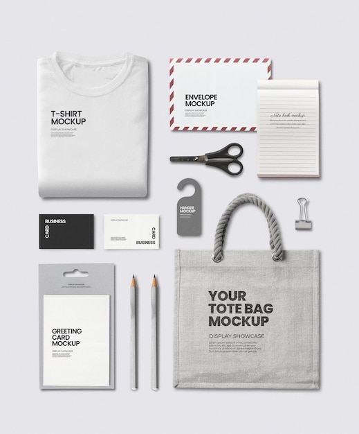 Corporate identity mockup psd set for business enterprise