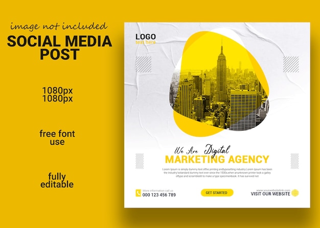 corporate instagram and social media expert post template