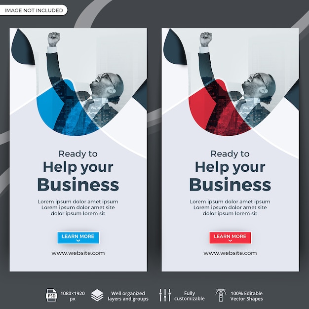 Corporate instagram stories template