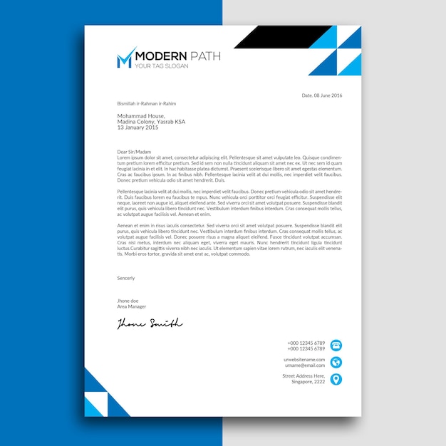 Corporate Letterhead design for business