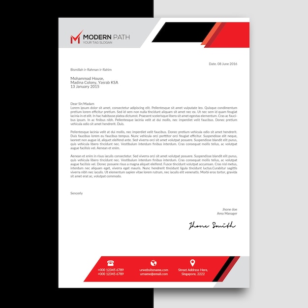 Corporate Letterhead design for business