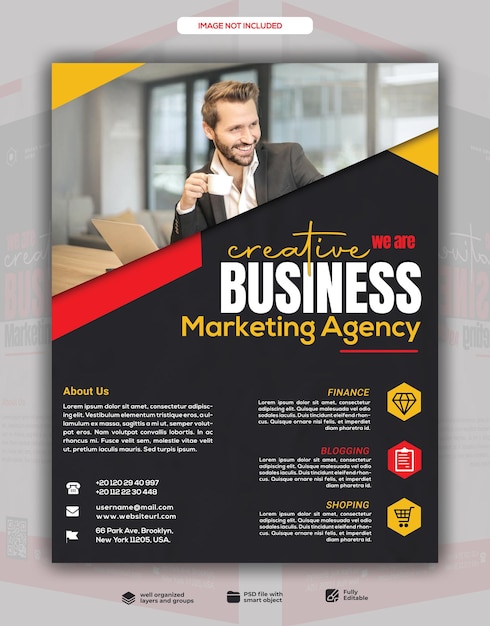 PSD corporate marketing flyer template professional business flyer