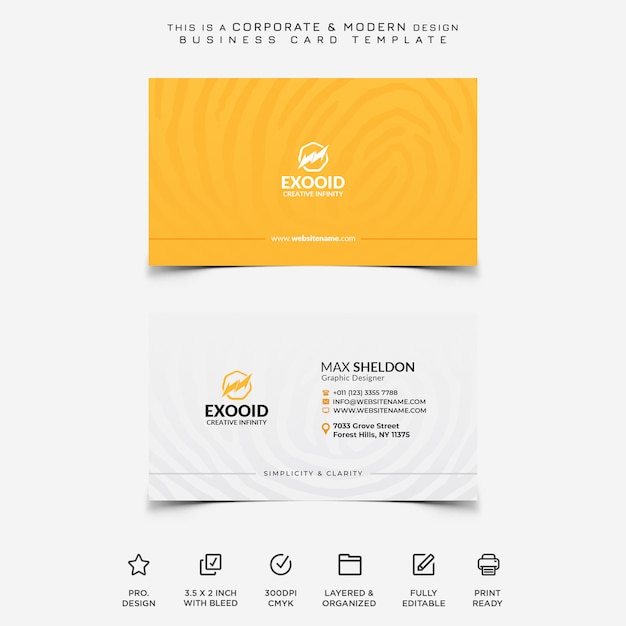 Corporate and modern business card