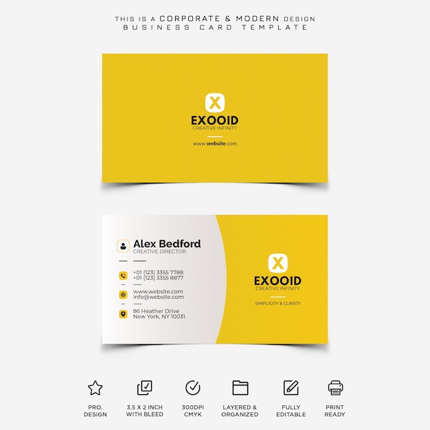 Corporate and modern business card