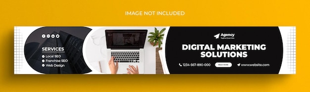 Corporate simple business LinkedIn profile banner and social media cover design