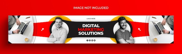 Corporate simple business LinkedIn profile banner and social media cover design