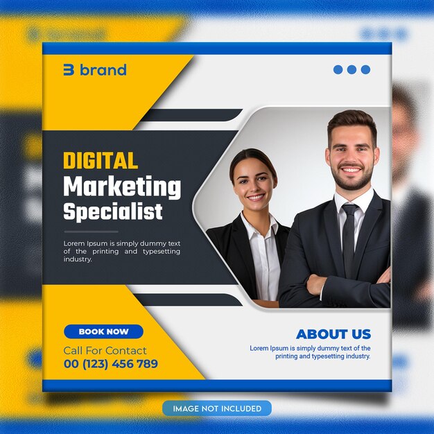 PSD corporate social media banner and instragram template