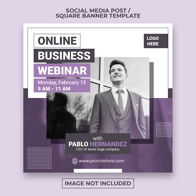 Corporate Social Media Post or Square Web Banner Template