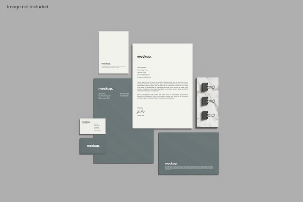 PSD corporate stationery branding mockup