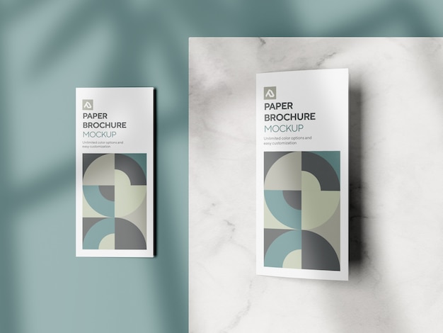 Corporate trifold brochure mockup psd