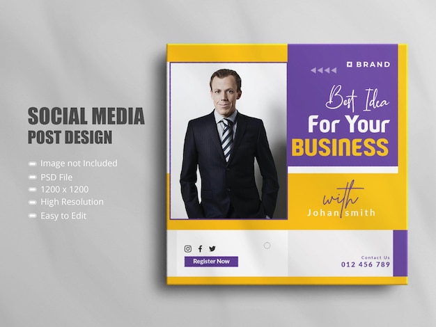 Corporative Instagram square banner template