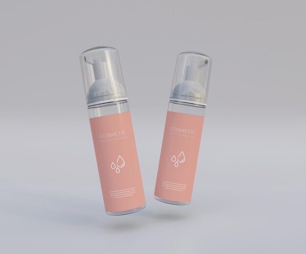 Cosmetic Bottle Mockup PSD Premium