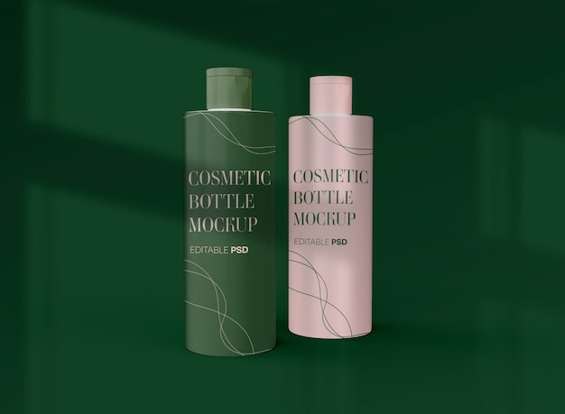 Cosmetic Bottles Mockup