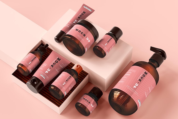 Cosmetic Branding Mockup Scene