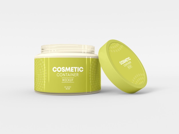 Cosmetic Container Packaging Mockup