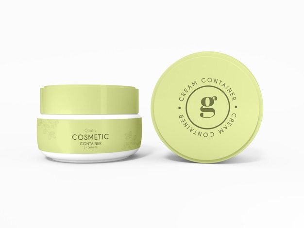 Cosmetic Cream Container Branding Mockup