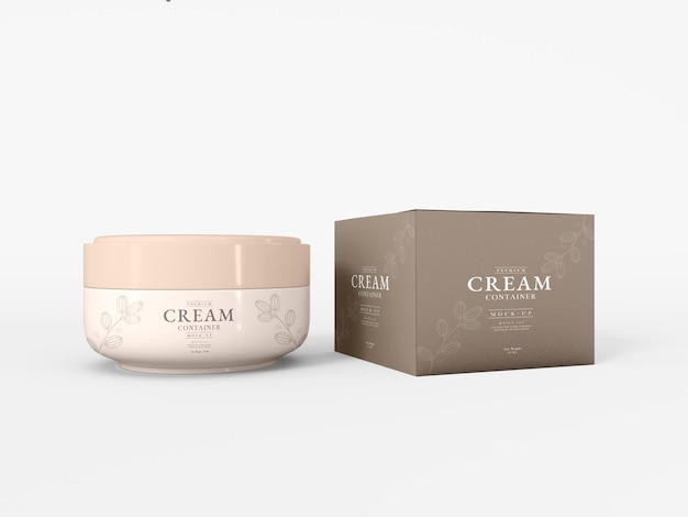 Cosmetic Cream Container Mockup