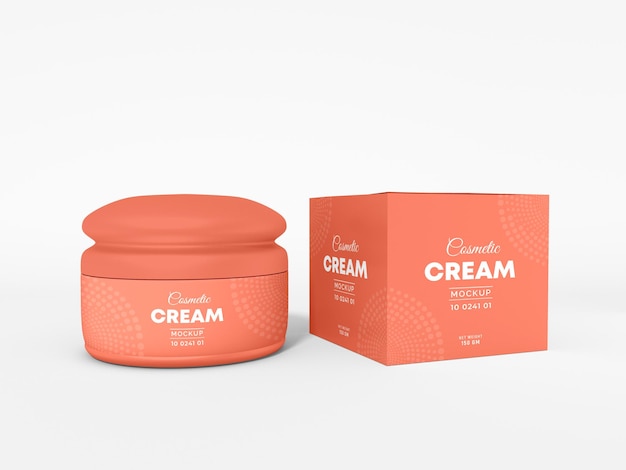 Cosmetic Cream Container Packaging Mockup