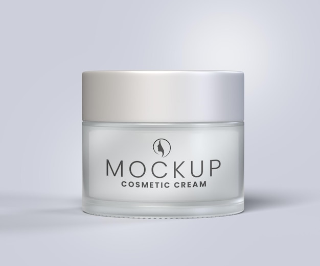 cosmetic cream jar mockup