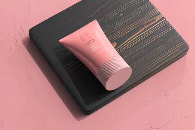 Cosmetic Cream Tube Mockup