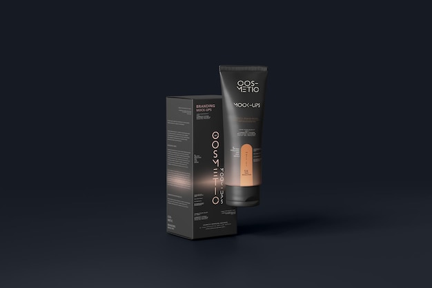 Cosmetic Cream Tube Mockup