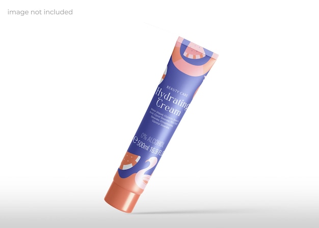 PSD cosmetic cream tube mockup