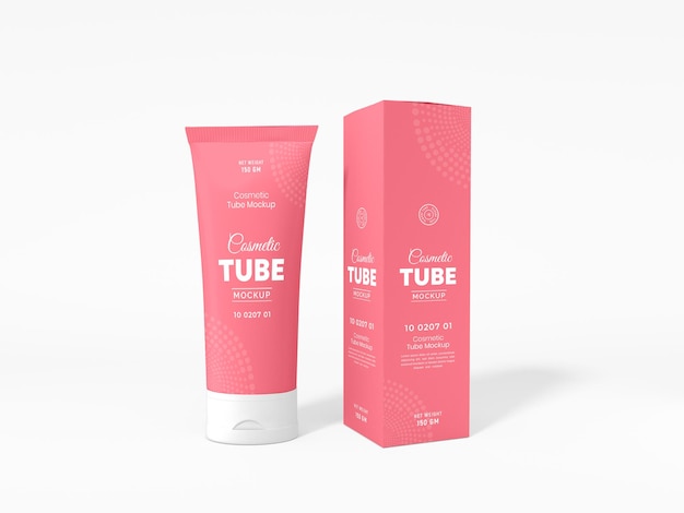 Cosmetic Cream Tube Packaging Mockup