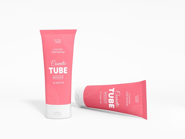 Cosmetic Cream Tube Packaging Mockup