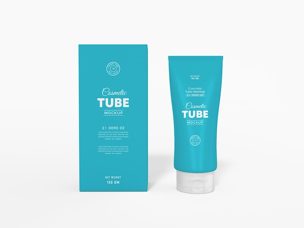 Cosmetic Cream Tube Packaging Mockup