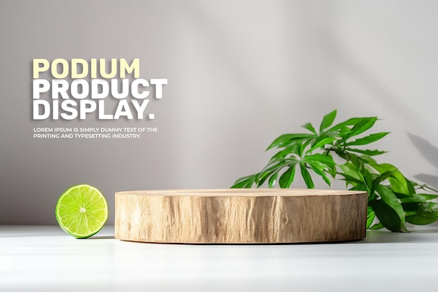 Cosmetic display product natural podium stand podium scene for product presentation 3d rendering