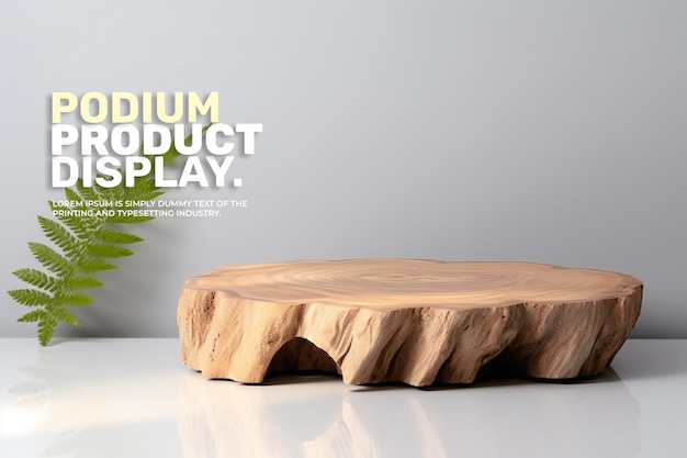 cosmetic display product natural podium stand podium scene for product presentation 3d rendering