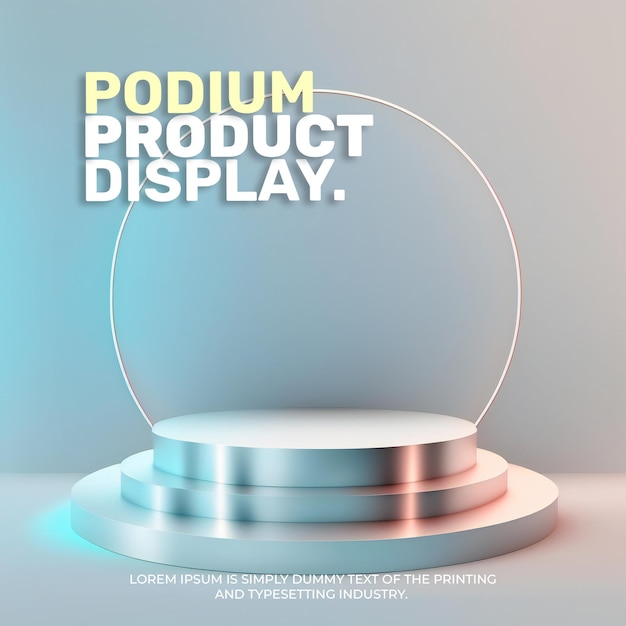 Cosmetic display product podium stand luxury podium scene for product display 3d rendering