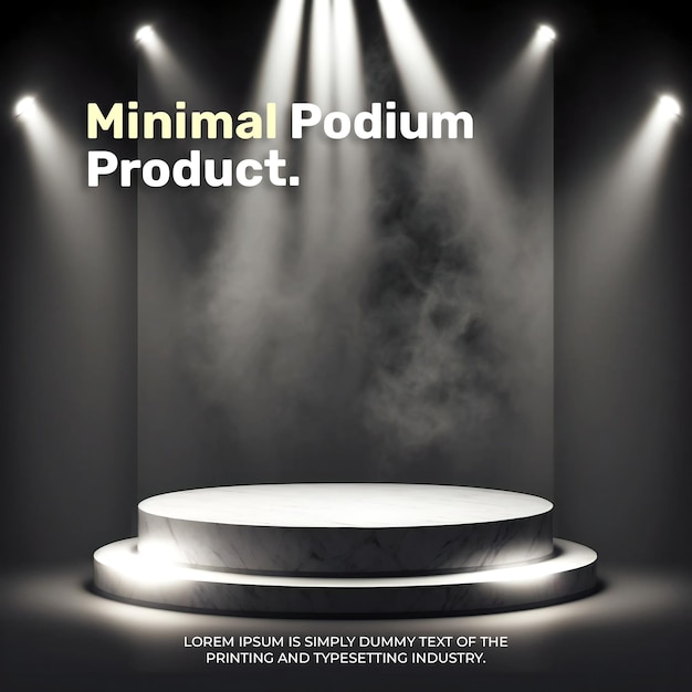 Cosmetic display product podium stand neon podium scene for product display 3d rendering