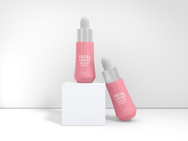 Cosmetic Facial Essence Cream Container Branding Mockup