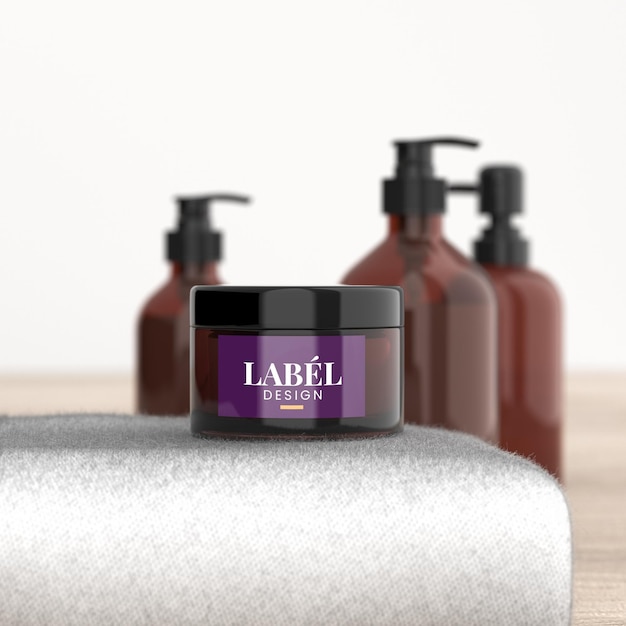 Cosmetic Jar Mockup Premium Template