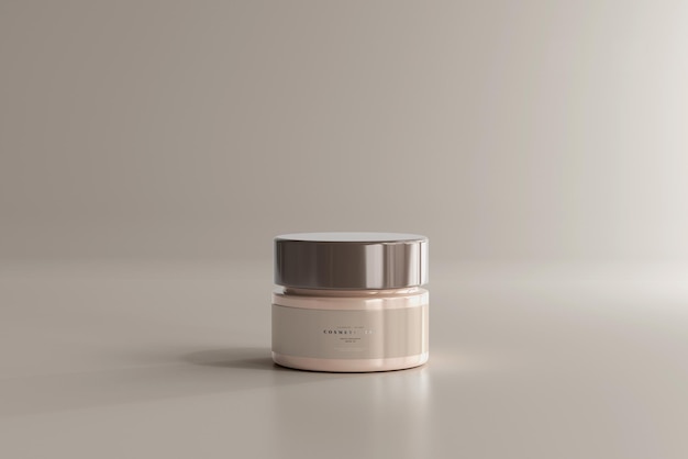 Cosmetic Jar Mockup