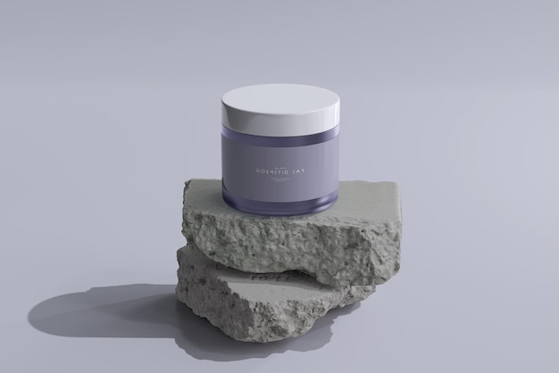 PSD cosmetic jar mockup