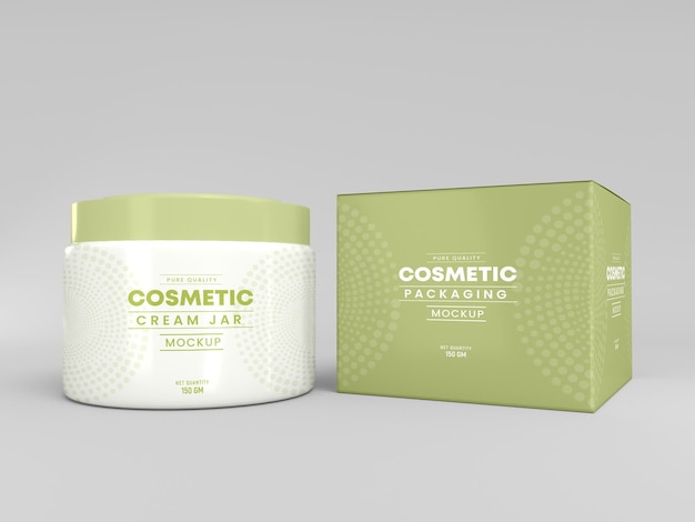 Cosmetic Jar Packaging Mockup