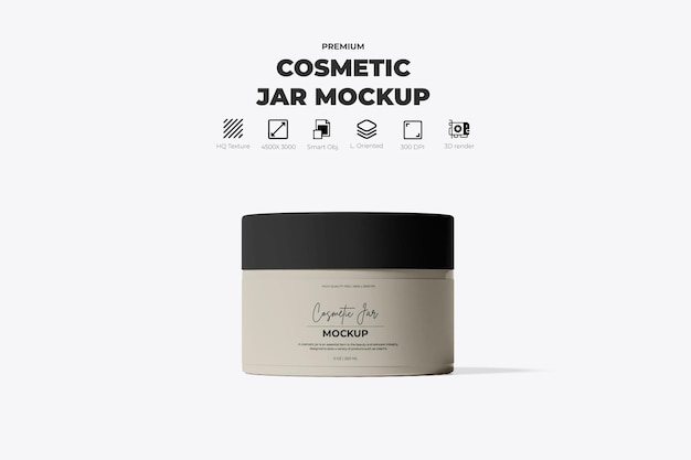 PSD cosmetic jar psd mockup