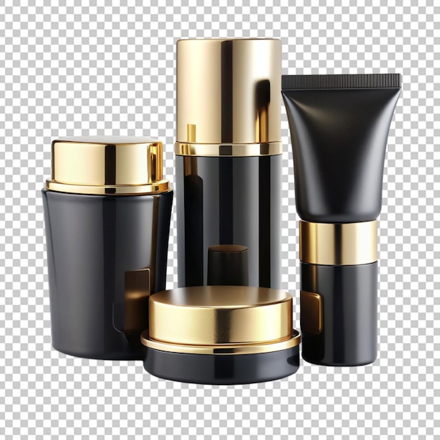 PSD cosmetic kit collection with golden cover