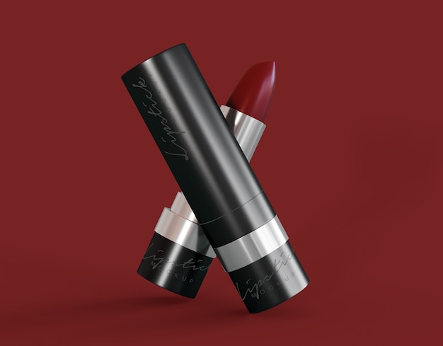 PSD cosmetic lipstick mockup