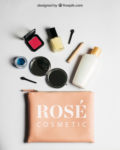 PSD cosmetic products mockup