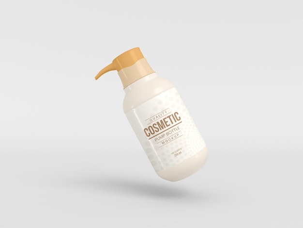 Cosmetic Pump Bottle Mockup