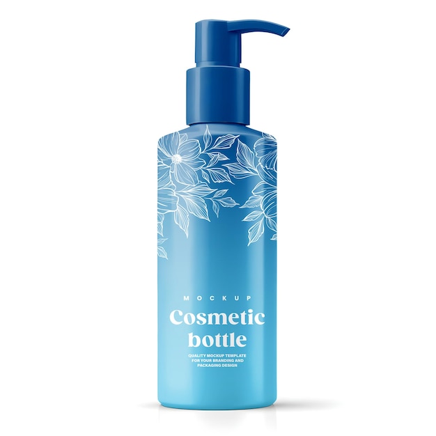 Cosmetic pump bottle mockup