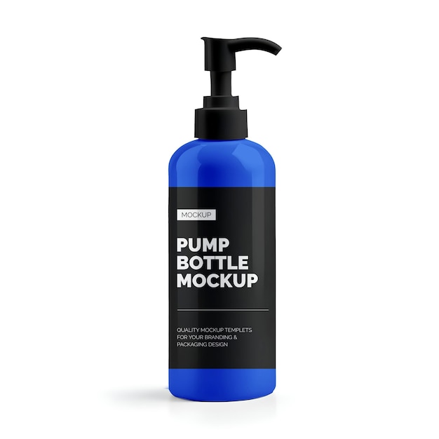 PSD cosmetic pump bottle mockup