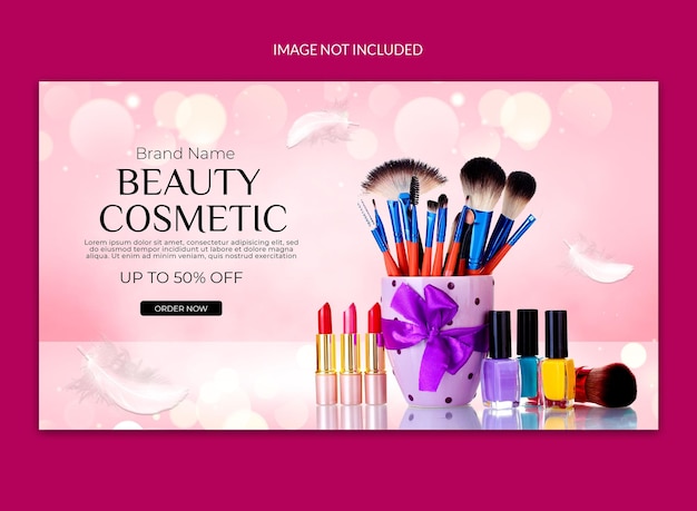 cosmetic social media post web banner design